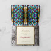 エバーグリーンクリスマスバーンホリデーカード5"x7" サンキューカード (内部)