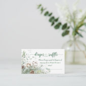 エバーグリーンクリスマスパインコーンおむつラッフルチケット エンクロージャーカード (スタンド正面)