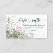 エバーグリーンクリスマスパインコーンおむつラッフルチケット エンクロージャーカード (正面)