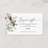 エバーグリーンクリスマスパインコーンおむつラッフルチケット エンクロージャーカード (正面)