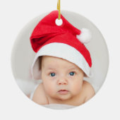エバーグリーンクリスマスホリデーフォトオーナメント石板 セラミックオーナメント (裏面)