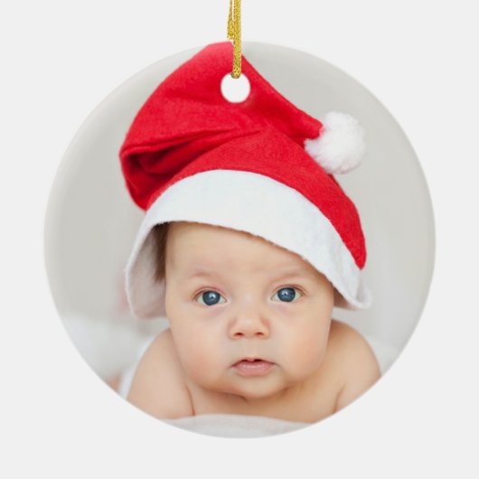 エバーグリーンクリスマスホリデーフォトオーナメント石板 セラミックオーナメント (裏面)