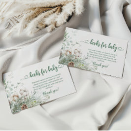 エバーグリーンクリスマス冬の本ベビーチケット エンクロージャーカード