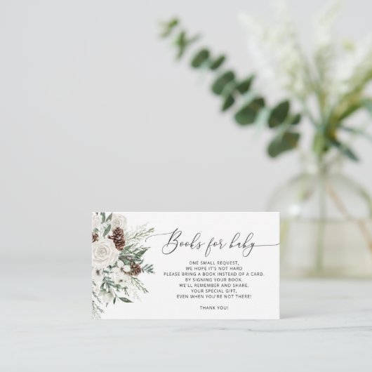 エバーグリーンクリスマス冬の本ベビーチケット エンクロージャーカード (スタンド正面)