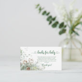 エバーグリーンクリスマス冬の本ベビーチケット エンクロージャーカード (スタンド正面)