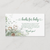 エバーグリーンクリスマス冬の本ベビーチケット エンクロージャーカード (正面)