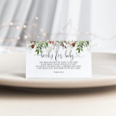 エバーグリーンクリスマス雪の本ベビーチケット エンクロージャーカード