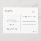 エバーグリーンコットンフラワーブーケ結婚ーズありがとう ポストカード (裏面)