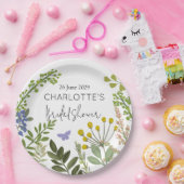 エバーグリーンサマーガーデンブライダルシャワー ペーパープレート (パーティー)