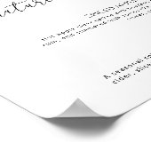 エバーグリーンシグネチャーは冬の結婚式を飲む ポスター (角)