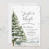 エバーグリーンジングル&ミングルウィンターパーティの招待状 招待状 (正面)