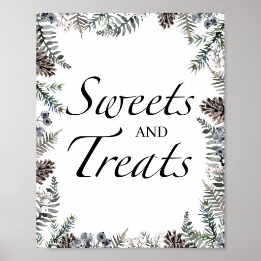 エバーグリーンスイーツと冬の赤ちゃんシャワーを処理 ポスター (正面)