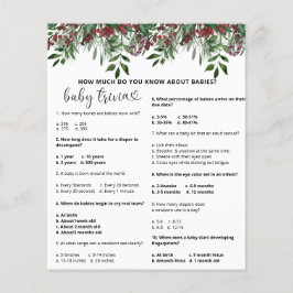 エバーグリーンスノーベビートリビア |赤ちゃんシャワーゲーム