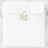 エバーグリーンスワッグ | メリークリスマス ラウンドシール (バッグ)