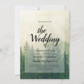エバーグリーンズウィンターウェディングマウンテンフォレスト 招待状 (正面)