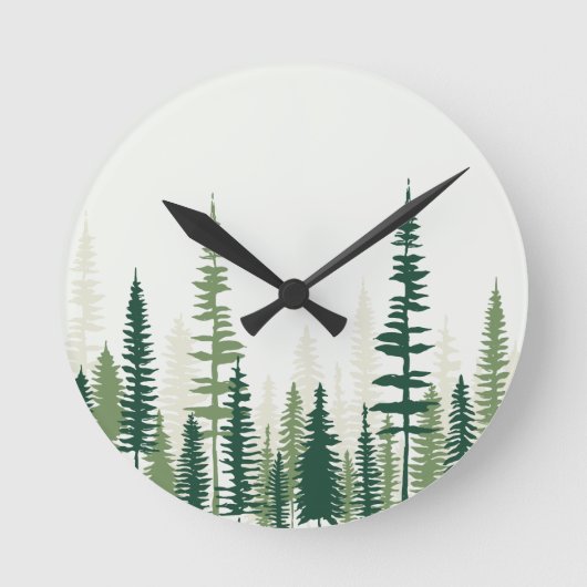 エバーグリーンチャーム ラウンド壁時計 (正面)