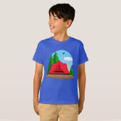 エバーグリーンツリーズキッズティー付きキャンプ場 Tシャツ (正面フル)