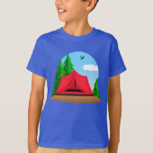 エバーグリーンツリーズキッズティー付きキャンプ場 Tシャツ (正面)
