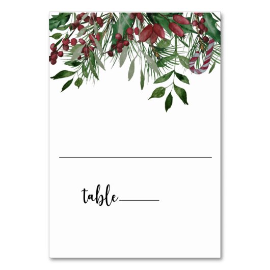 エバーグリーンテーブルカード テーブルナンバー (正面)