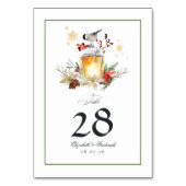 エバーグリーンパインとトウヒ冬の結婚式 テーブルナンバー (裏面)