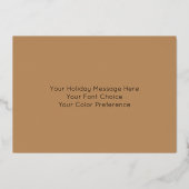 エバーグリーンパインコーンSeason's Greetings 素朴 箔シーズンカード (裏面)