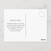 エバーグリーンパインズヴィンテージ自然森林風景 ポストカード (裏面)