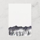エバーグリーンパインツリーシンプル山脈結婚ズ エンクロージャーカード (裏面)