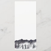 エバーグリーンパインツリーマウンテンブラック&ホワイト結婚ズ メニュー (裏面)