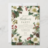 エバーグリーンピネコーンホリデーお祝い 招待状 (正面)