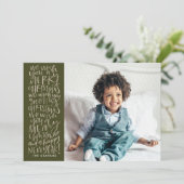 エバーグリーンフォトカードでクリスマスを祝う シーズンカード (スタンド正面)