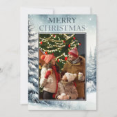 エバーグリーンフォトクリスマスカード 招待状 (正面)