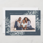 エバーグリーンフレームフォトホリデーカード (正面)