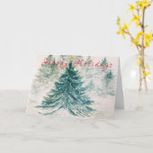 エバーグリーンブライトホリデーカード カード (黄色い花)