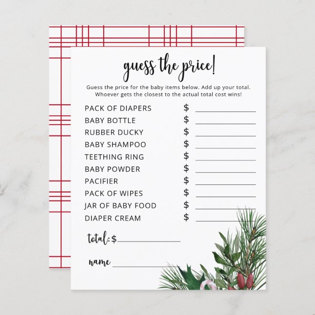 エバーグリーンプライス推測ゲーム (正面/裏面)