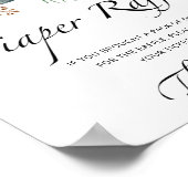 エバーグリーンベイビーシャワーおむつラッフルサイン ポスター (角)