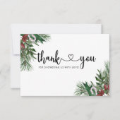 エバーグリーンベイビー感謝していシャワーユー サンキューカード (正面)