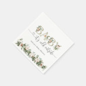 エバーグリーンベビーその冷たい外の赤ちゃんシャワー スタンダードカクテルナプキン (角)