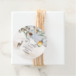 エバーグリーンベビーその冷たい外の赤ちゃんシャワー フェイバータグ