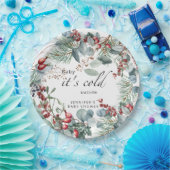 エバーグリーンベビーその冷たい外の赤ちゃんシャワー ペーパープレート (パーティー)