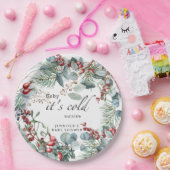 エバーグリーンベビーその冷たい外の赤ちゃんシャワー ペーパープレート (パーティー)