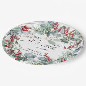 エバーグリーンベビーその冷たい外の赤ちゃんシャワー ペーパープレート (アングル)