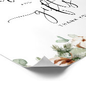 エバーグリーンベビーシャワーカードとギフト ポスター (角)