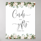 エバーグリーンベビーシャワーカードとギフト ポスター (正面)