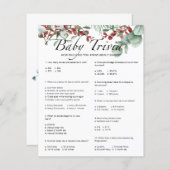 エバーグリーンベビートリビアベビーシャワーゲーム (正面/裏面)