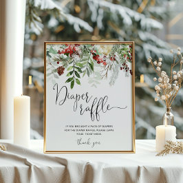 エバーグリーンベビー外のおむつラッフル冷たい ポスター