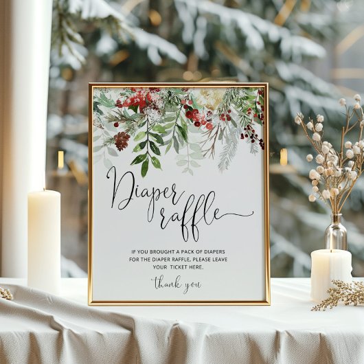 エバーグリーンベビー外のおむつラッフル冷たい ポスター