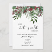 エバーグリーンベビー外の赤ちゃんシャワーが冷たい 招待状 (正面)