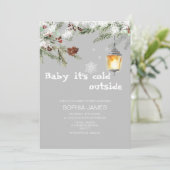 エバーグリーンベビー外の赤ちゃんシャワーが冷たい 招待状 (スタンド正面)