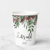 エバーグリーンベビー外は寒い 紙コップ (裏面)