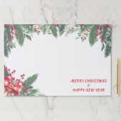 エバーグリーンベリーボウクリスマス紙ランチョンマット ペーパーパッド (インサイチュ)